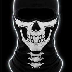 * Balaclava Touca Ninja Preta Moto Motoqueiro Proteção UV Estampada