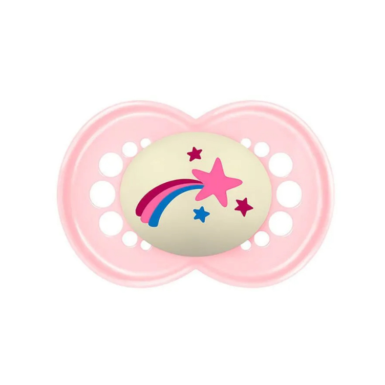 Chupeta MAM Night +6 Meses Cor Rosa 1 Unidade