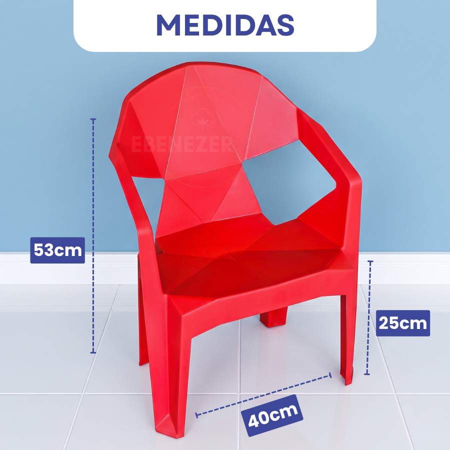 Cadeira Infantil Diamante Resistente Ideal P/ Quarto Brinquedoteca Escola base emborachada nao risca — imagem 2 de 2