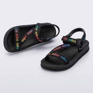 Sandália Infantil Bebe Mini Melissa Stripes M Lover Com Ajuste Conforto Leve Original