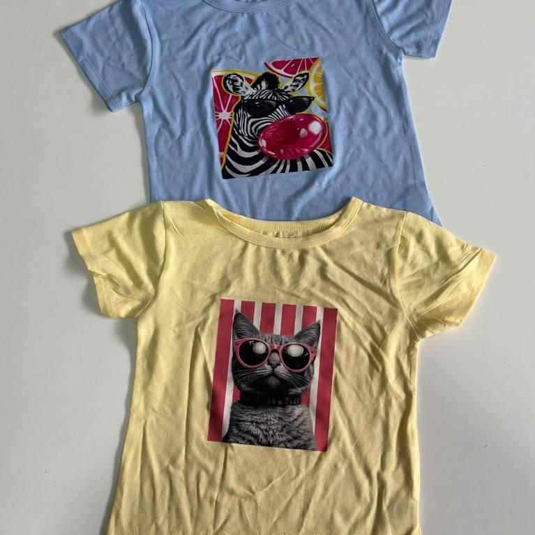 Kit 2, 3 ou 4 Camiseta Feminina Infantil Blusinha Estampada Menina Tam 6 ao 10 Cores Sortidas