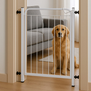 Portão de Proteção para Cachorro Gato Criança Grade Aramada 78cm com Extensor Uso Interno