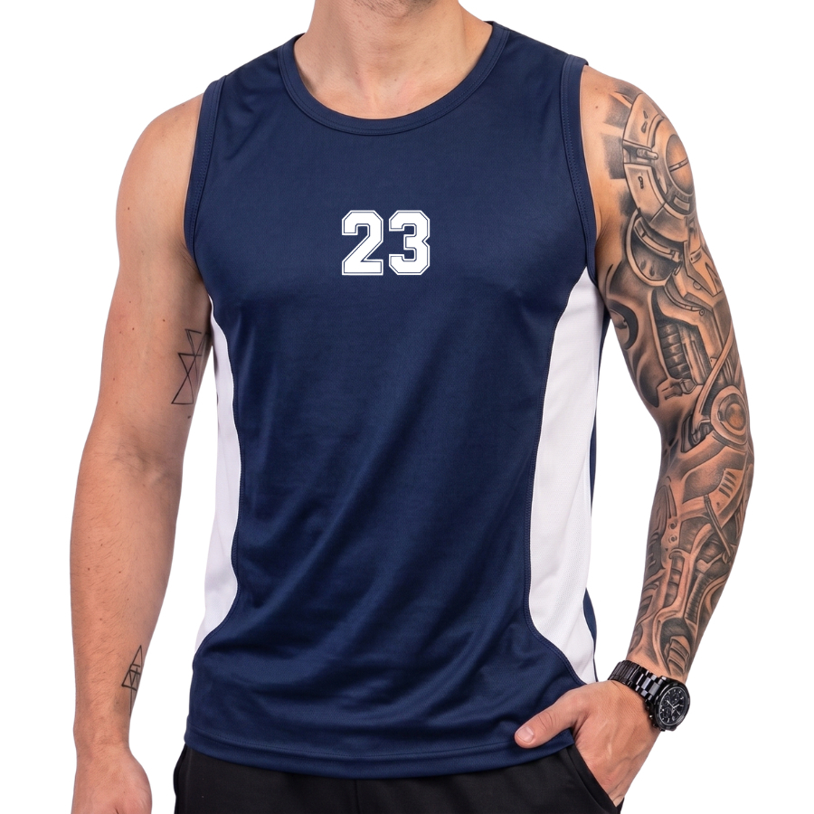Regata 23 Street Masculina Dry Fit Academia Treino Fitness — imagem 2 de 2