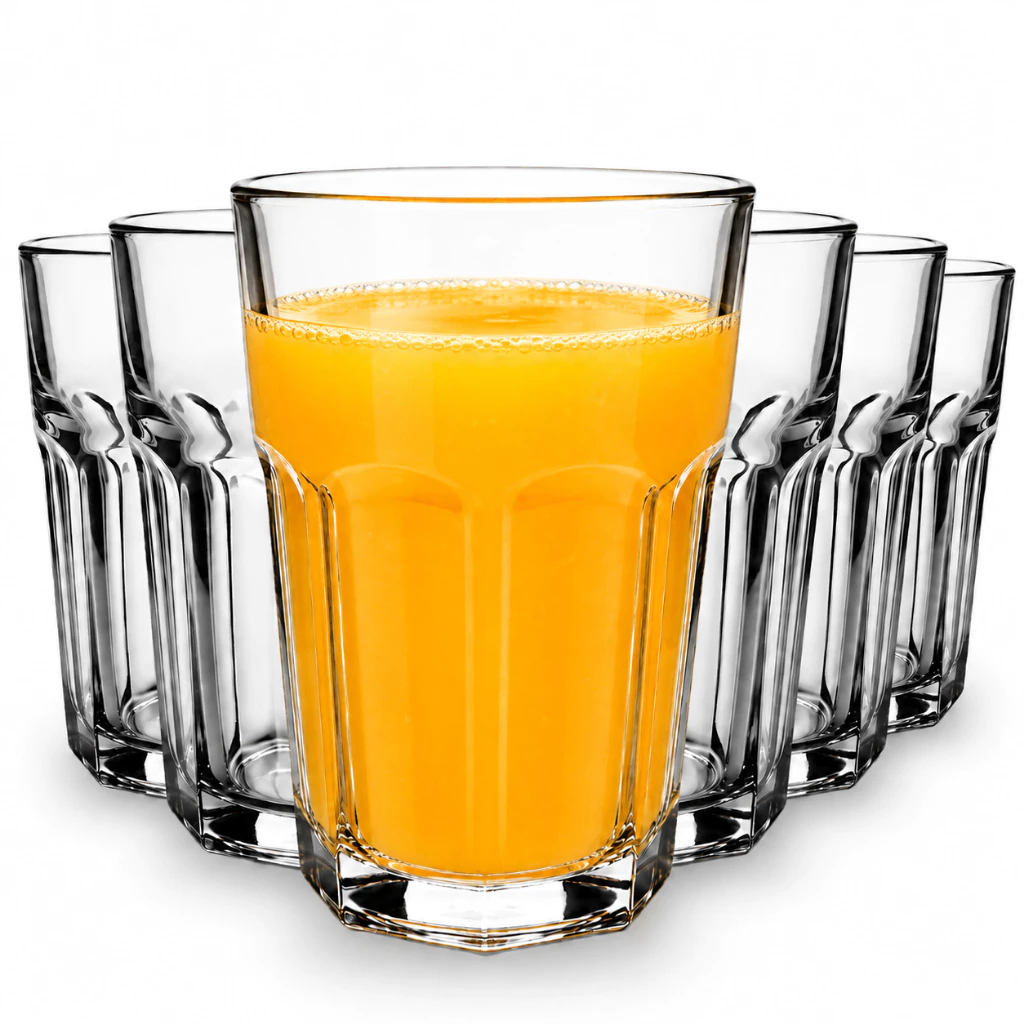Jogo Até 12 Copos 360ml Em Vidro Ideal Para Água Suco Drinks e Refrigerante — imagem 1