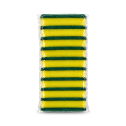 Esponja Dupla Face Verde e Amarela 3M com 10 unidades Scotch-Brite