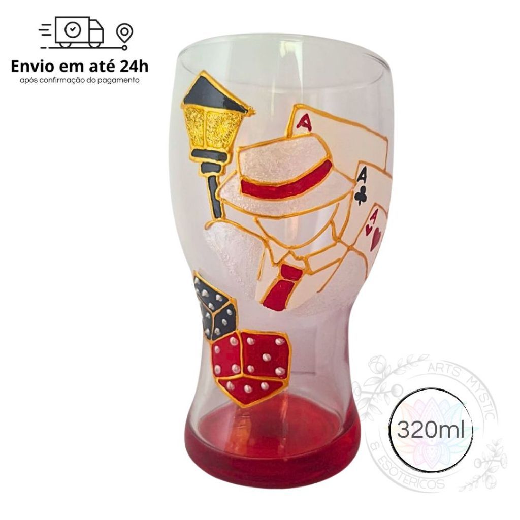 Tulipa Zé Pelintra Poste e Dados 320ml - Umbanda Candomblé Malandragem