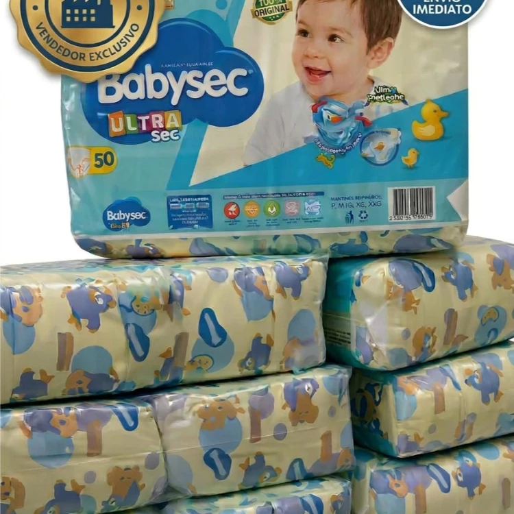 FRALDA BABY SEC PACOTÃO P 100 - M 90 - G 80 - EG 70 - XXG 56 Unidades Pacotão 1º Linha