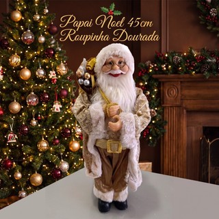Boneco Papai Noel 45cm enfeite de natal decoração natalina