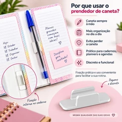 Prendedor para caneta 20 UND - BRANCO Padrão BIC