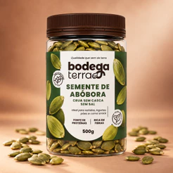 Semente de Abóbora Premium 100% Natural Sem Casca e Sem Sal Rica em Fibras Premium