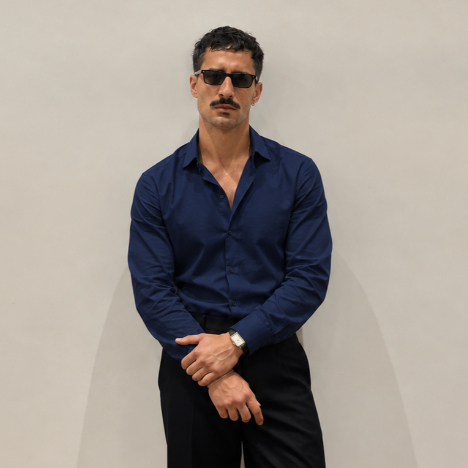 Camisa Social Masculina Slim Fit Lisa Em Tecnologico Com Colarinho Inglês E Manga Longa Todas as Cores