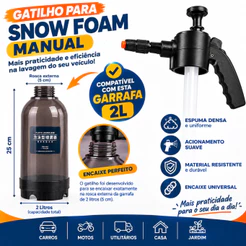 Gatilho Snow Foam Manual – Para Pulverizador de Espuma para Lavagem Automotiva