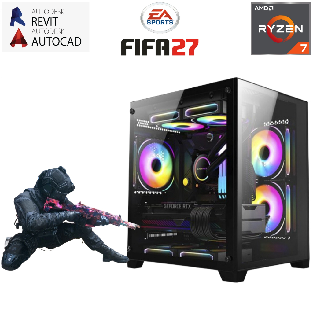 Cpu Gamer Ryzen 7 5700G + 32GB Ram 3200mhz profissional e gamers c/garantia suporte e NF.