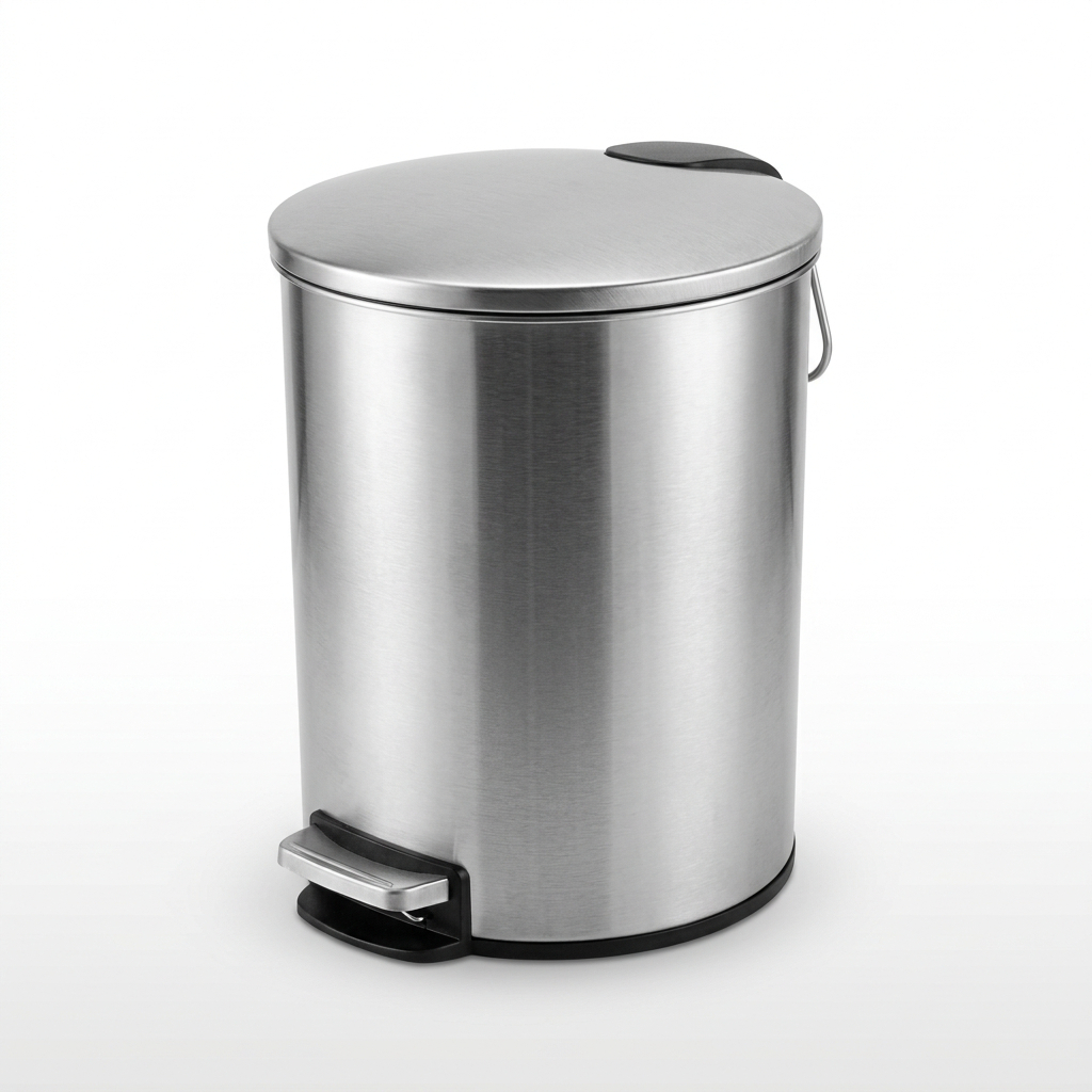 Lixeira Inox 5L Slim Pedal Cesto Cozinha Banheiro Oferta Flash 🔥