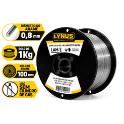 Arame De Solda 1KG Mig 0,8 Mm Sem Gás Lynus