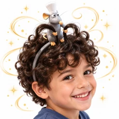 Arquinho Ratinho Cozinheiro Tiara Cabelo Maluco Unissex Infantil Adulto Fantasia Cosplay para Festa Temática Personagem