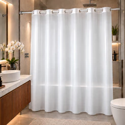 Cortina Box Banheiro Fosca Antimofo Flexível 1.40m × 2,00m