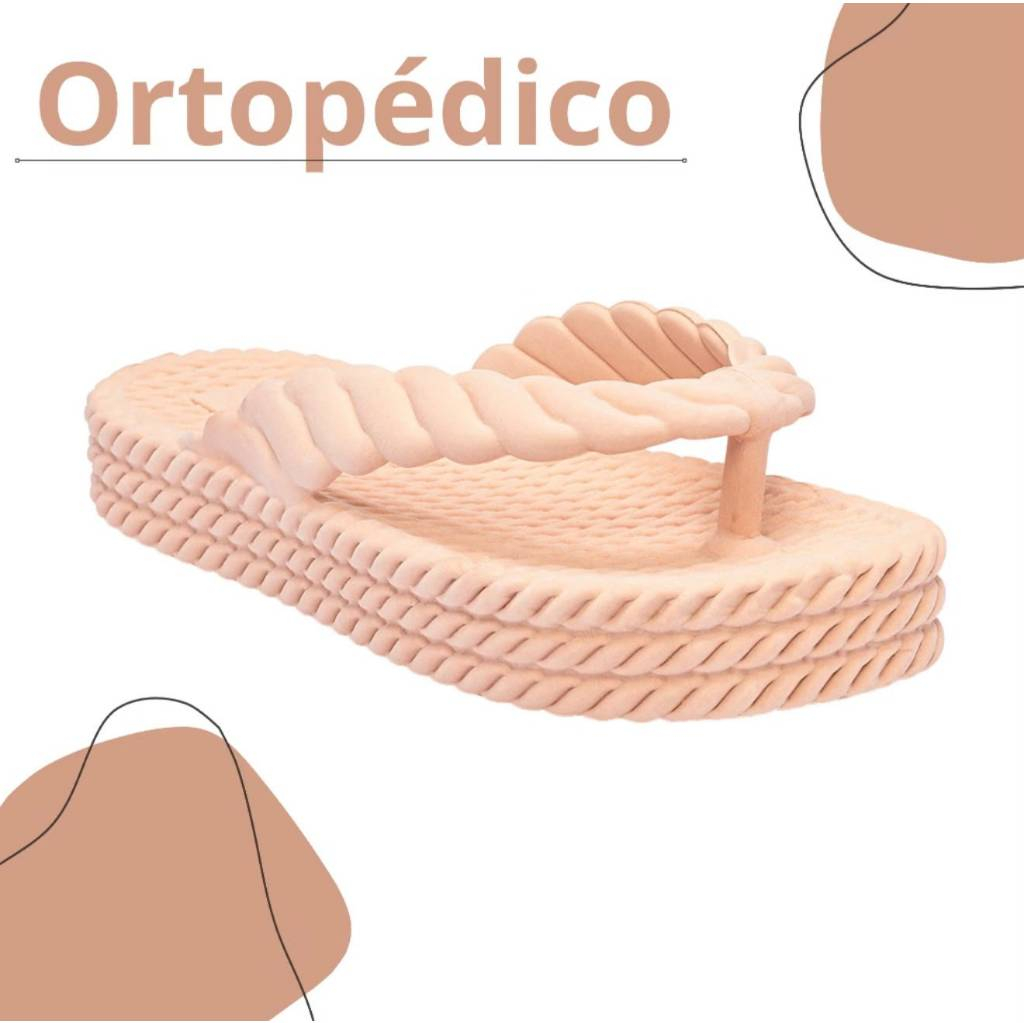 Chinelo Tamanco 3 Tranças Feminino Plataforma Nuvem Ortopédico Macio Confortável