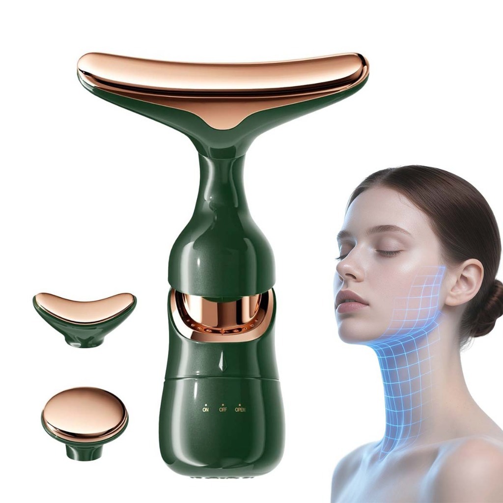 Massageador Facial e Pescoço 3 em 1 7000 RPM Vibração Sônica Anti-Rugas Lifting Facial N7