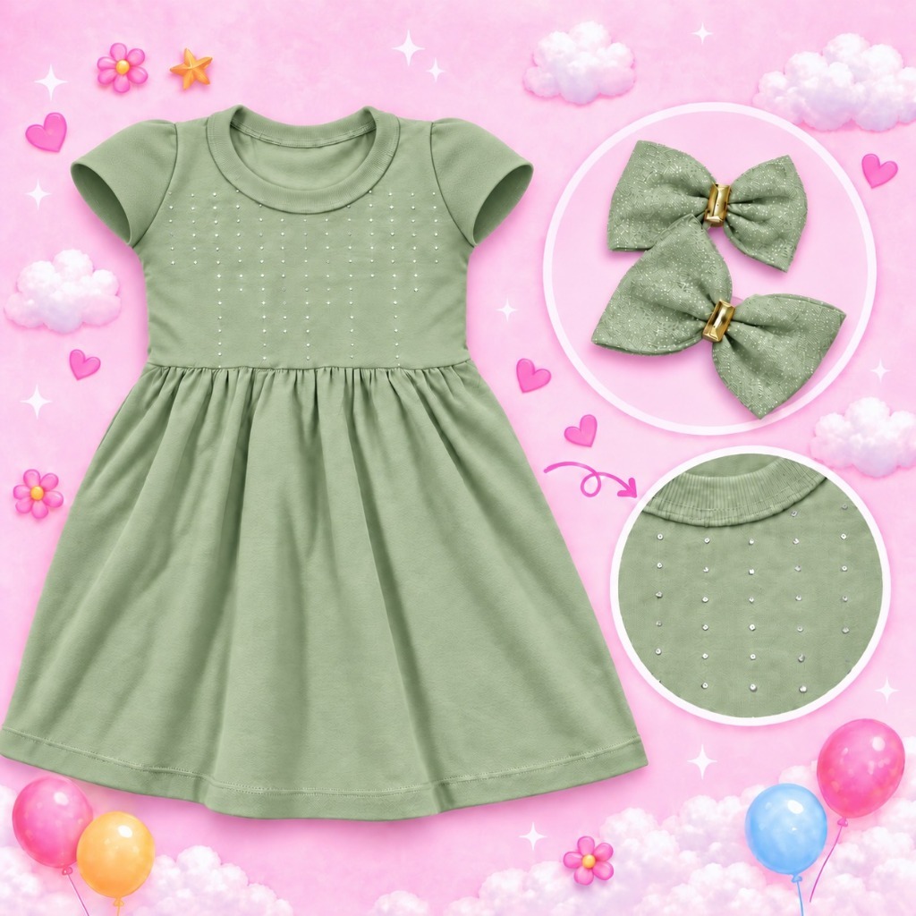 Vestido Infantil Menina 2 ao 8 anos Algodão Premium Blogueirinha Cores Toque Macio Suave Princesa .
