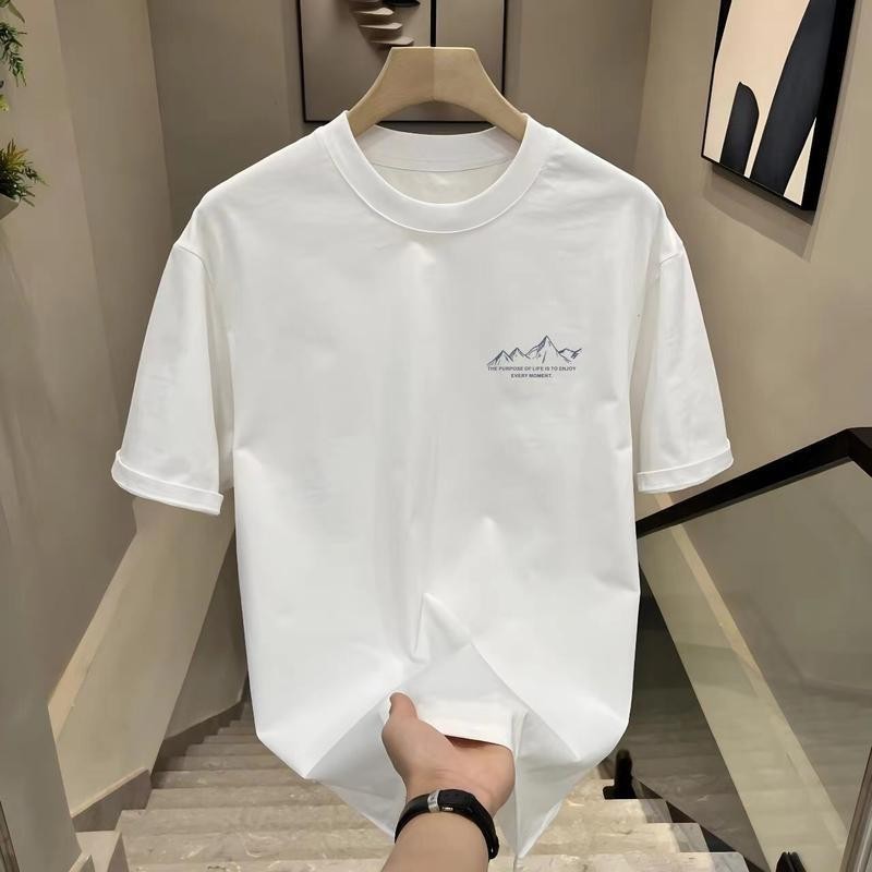 100% Algodão Camiseta Oversized Unissex, Estampa Streetwear Moderna, Casual para Dia a Dia Respirável C1815