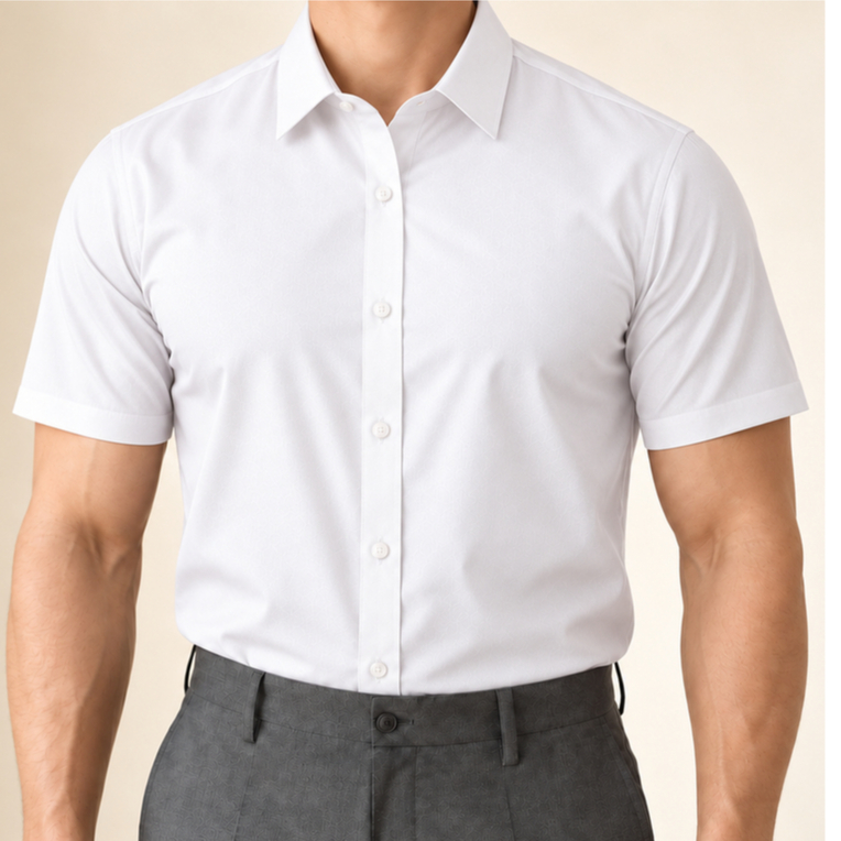Camisa Masculina Old Money Casual Passa Facil Manga Curta Moda Luxo Passa Facil