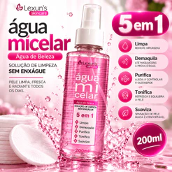Água Micelar Lexun's 200ml - Hidratação e Limpeza Profunda