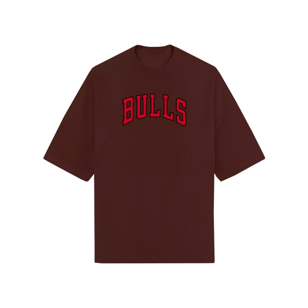 Camiseta Oversized Unissex Estampa Exclusiva Bulls Estilo Urbano Streetwear Caimento Largo Confortável