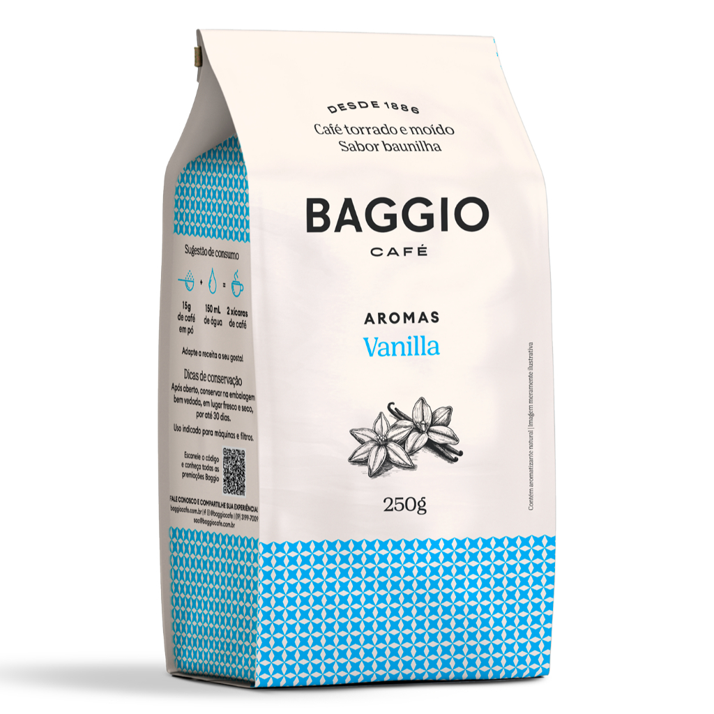 Baggio Café Aromas Kit Vanilla Torrado e Moído 1kg (4x250g) — imagem 2 de 2