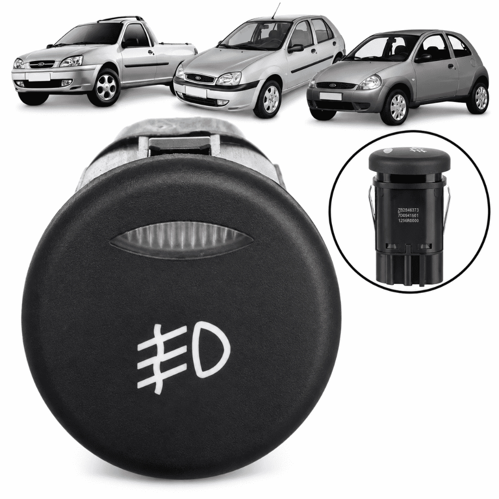 BOTÃO INTERRUPTOR FAROL DE MILHA FORD KA 1997/2007 FIESTA COURIER