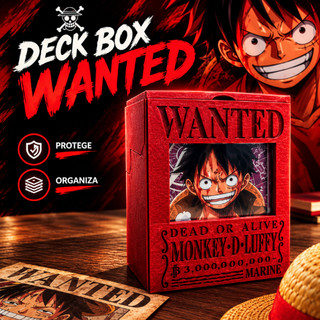 DECKBOX WANTED – MONKEY D. LUFFY | ONE PIECE | CAPACIDADE PARA ATÉ 100 CARTAS