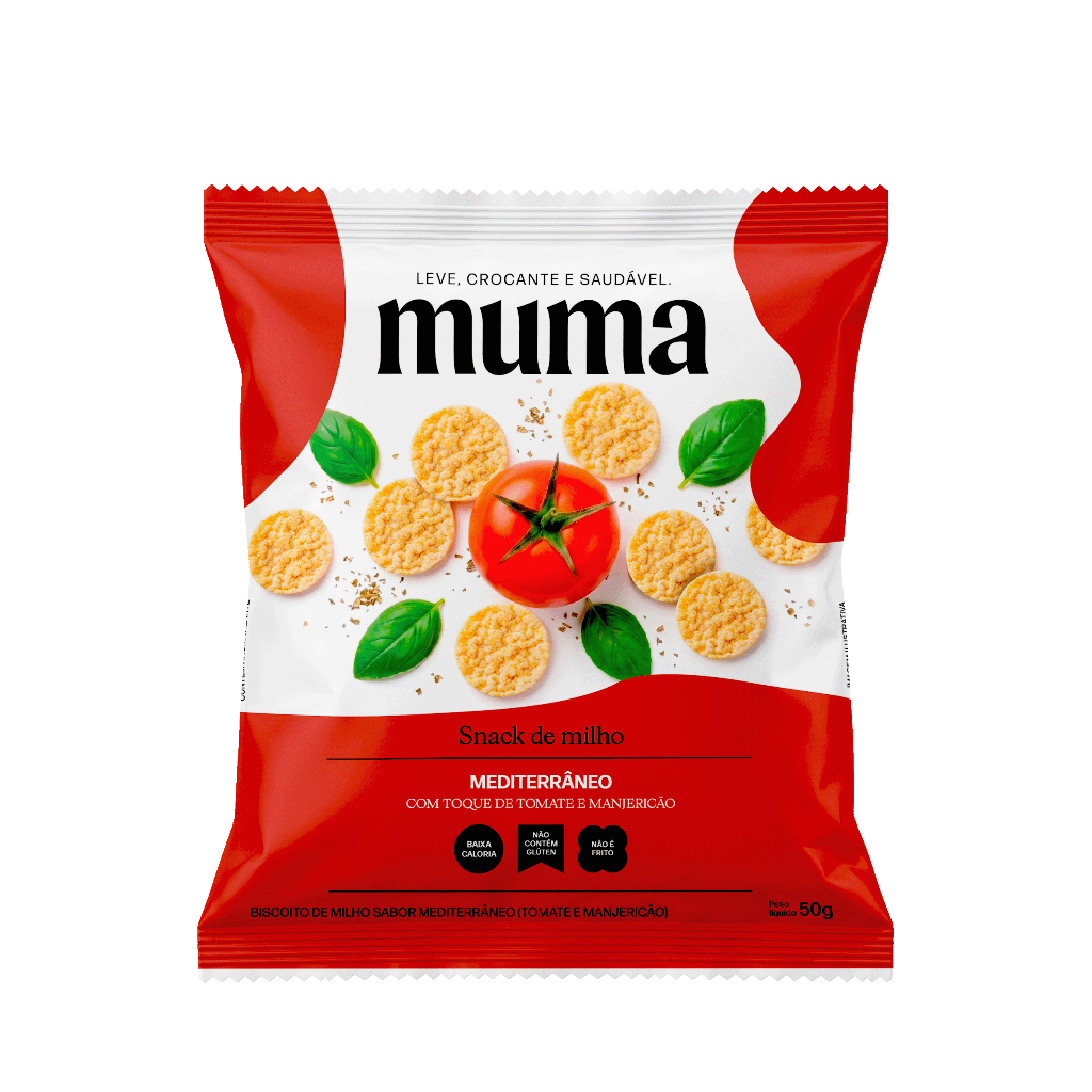 Mini Biscoito de Milho Sabor Mediterrâneo 50g Muma Snacks