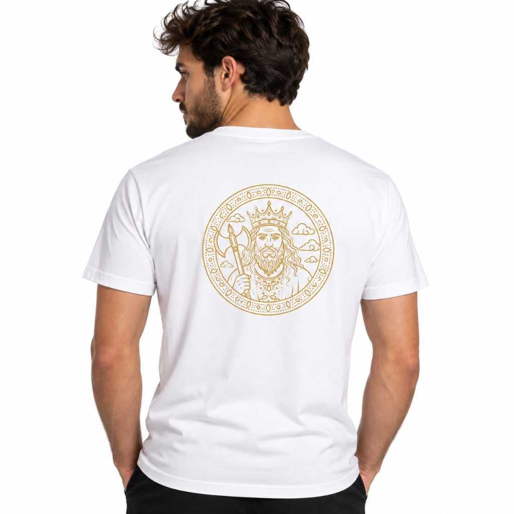Camiseta Xangô Estampada Estampa Religiosa Umbanda Candomblé Unissex 100% Algodão
