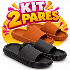 Chinelo Nuvem Slide Infantil Anatômico Aderente Kit 2 Pares Mesmas Numeração