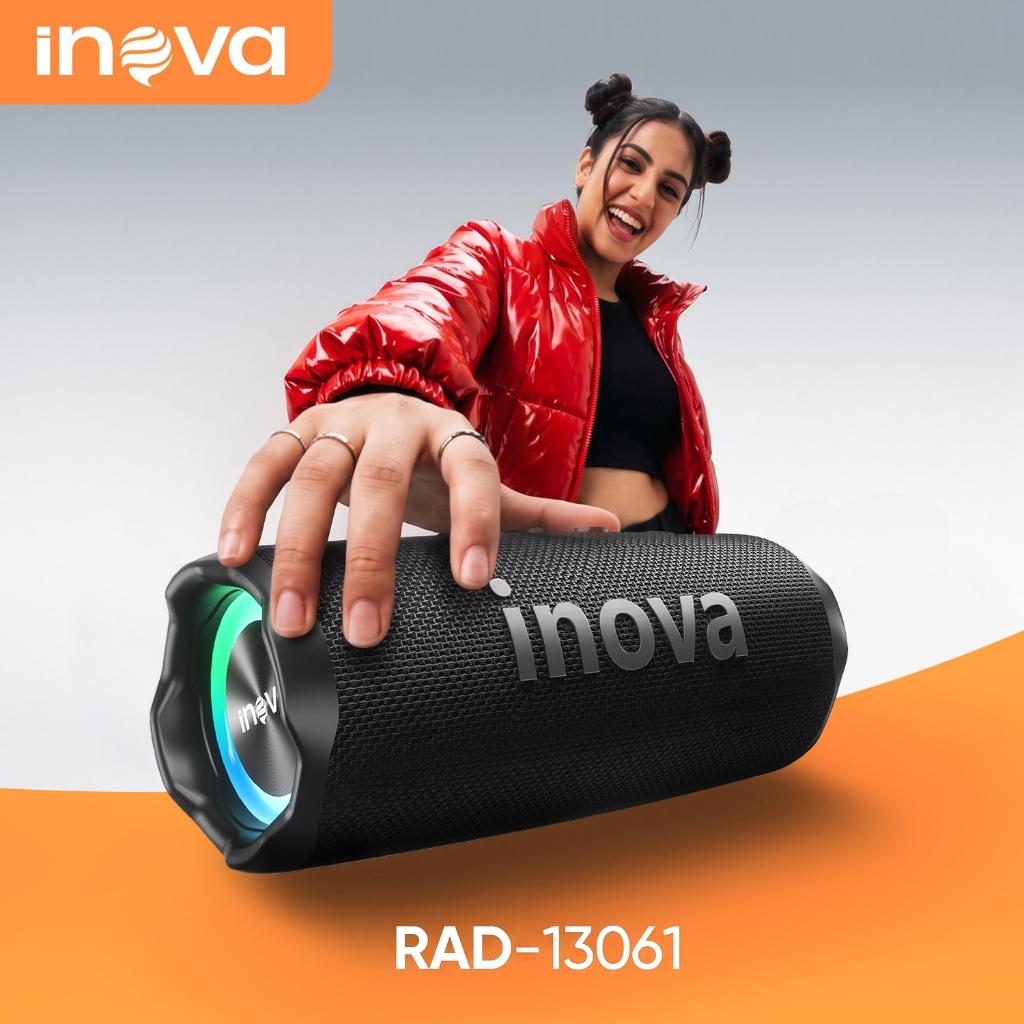 INOVA Caixa de Som Estéreo Portátil 16W Som Poderoso LED RGB FM Festa Ao Ar Livre Envio Imediato — imagem 2 de 2