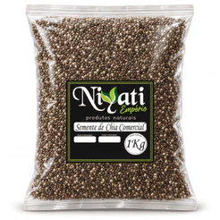 Semente de Chia 1kg Comercial Alimentação Saudável Niyati