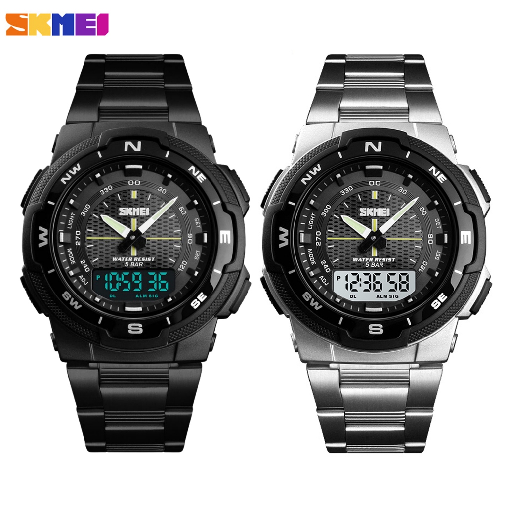 Skmei 1370 Relógio Masculino Fashion Sport Quartz Homem Moda Esporte Marca Top Luxuoso Aço Impermeável