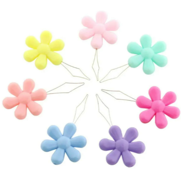 Kit Passador Linha Flor Colocador Agulha Costura com 10 unidades