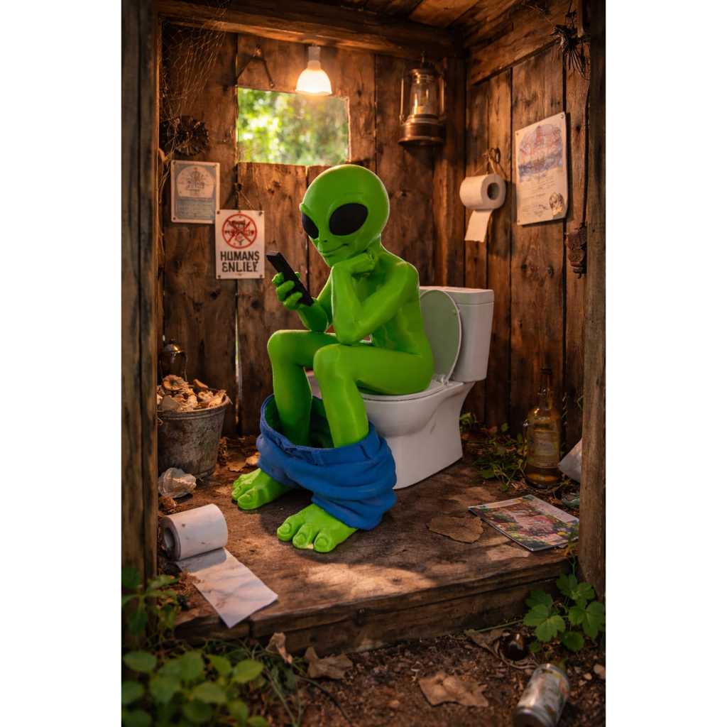 ET no Vaso Sanitário Decoração Geek para Setup Home Office Estatueta Alien Divertida Decoração em Oferta na Shopee
