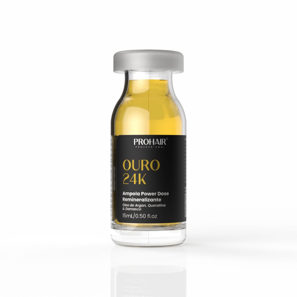 Ampola Magica Remineralização  Gold Ouro 24K 24ml Prohair  Máscara Cabelo