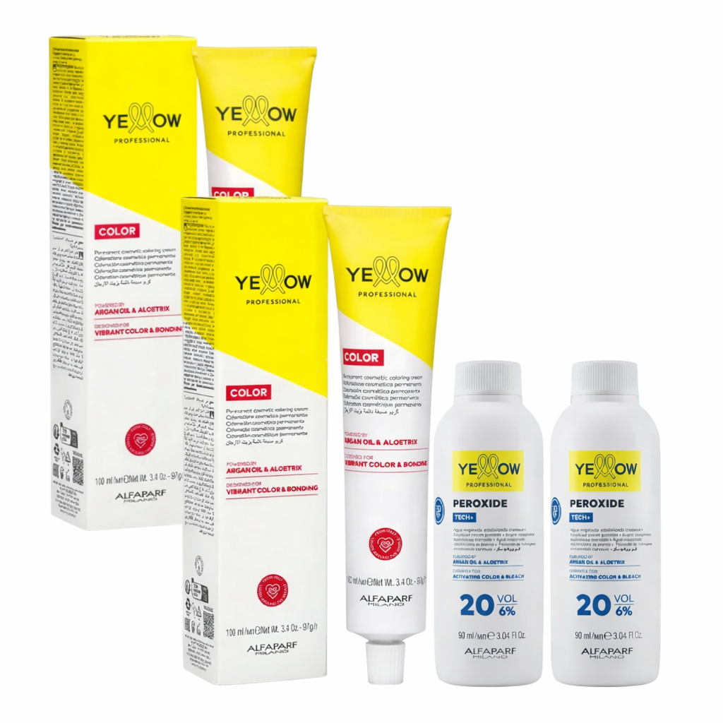 Kit 2 Tintas Diversas Cores Yellow Color + 2 Ox 20vol em Oferta na Shopee