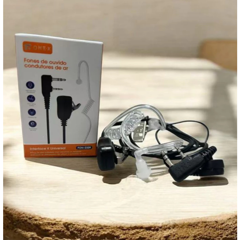Fone C/ Microfone De Silione P/radio Baofeng UV5R bf777 alta qualidade