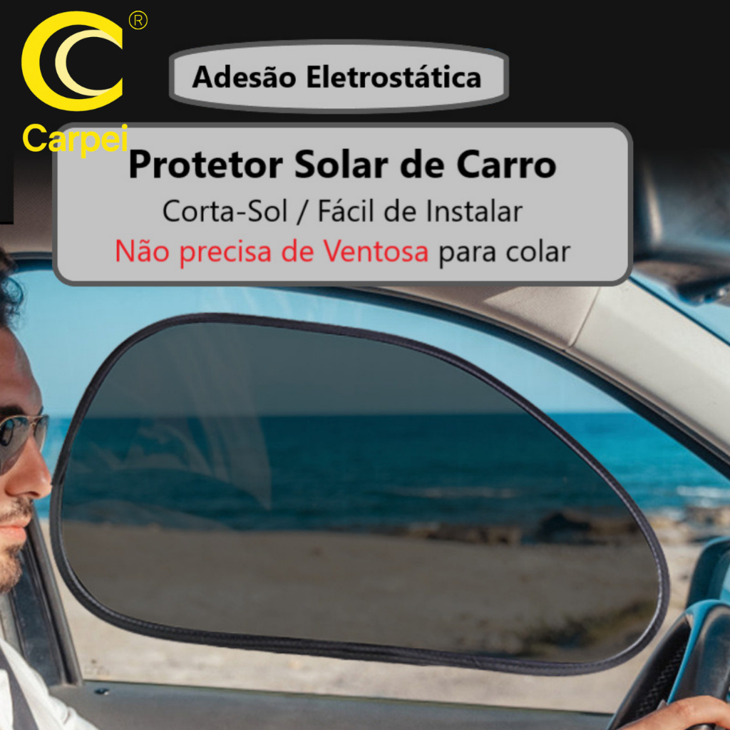 Kit de 2 pçs Protetor Solar para Carro por Absorção Eletrostática Tapa Sol Automotivo em Oferta na Shopee