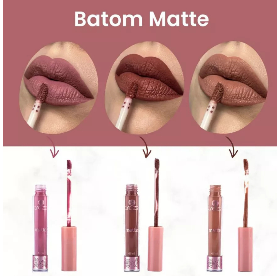Batom Matte Longa Duração- Várias Cores Baton Super Pigmentado Cremoso