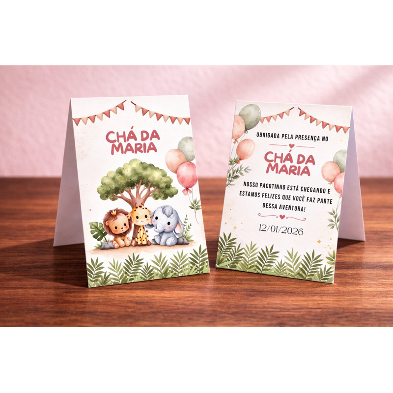 Plaquinhas para Centro de Mesa | Agradecimento de mesa | Personalizadas para Aniversário, Chá de Bebê e Chá Revelação