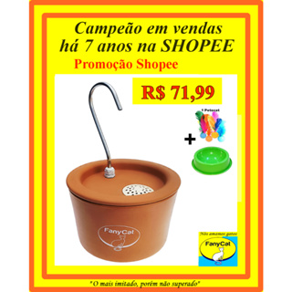 Bebedouro Fonte Gatos em Cerâmica O Melhor O Nº1  3 Litros em Oferta na Shopee