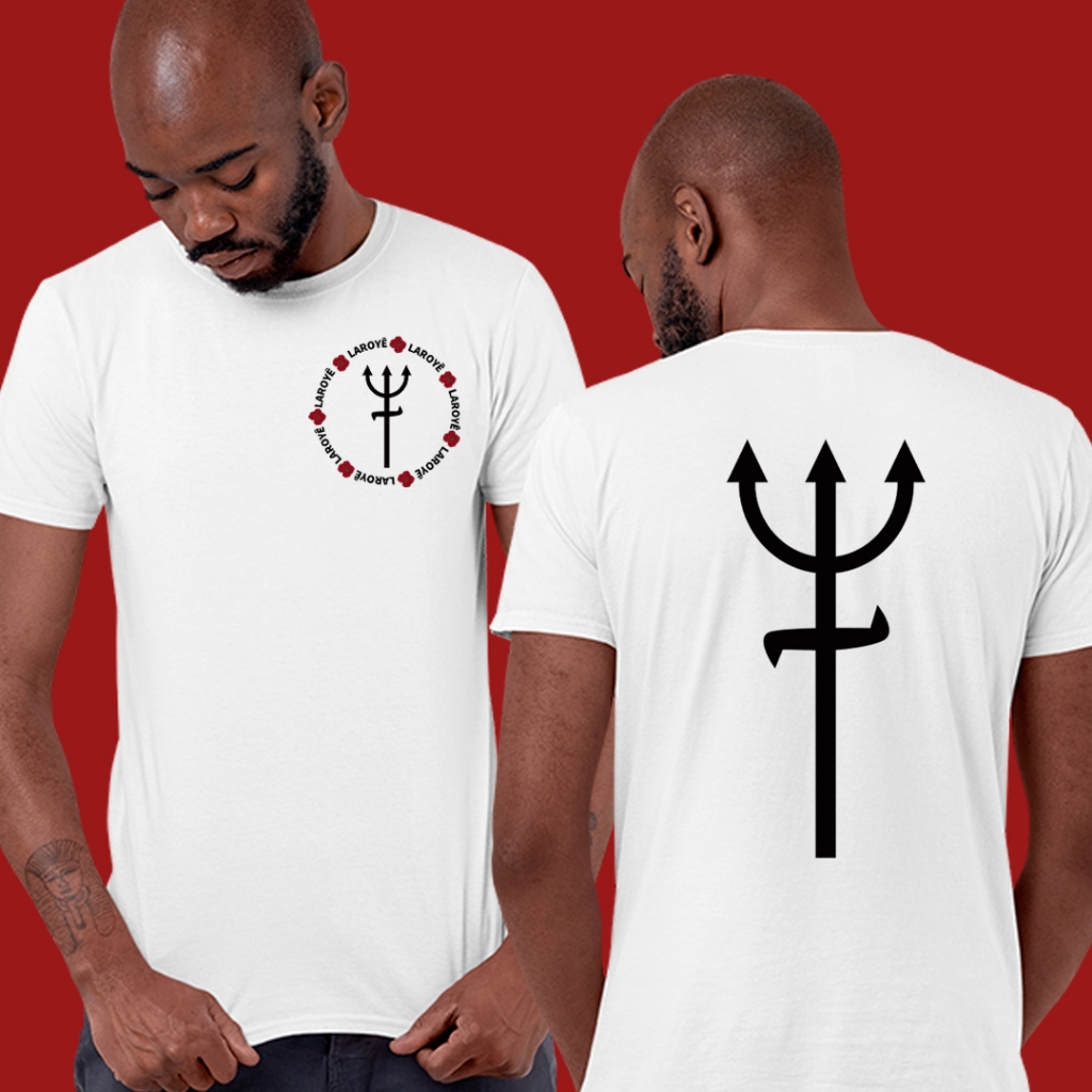 Axé Camisa Frente/Verso Pomba Gira Masculina Camiseta 100% Poliéster Branca Umbanda Candomblé Orixá