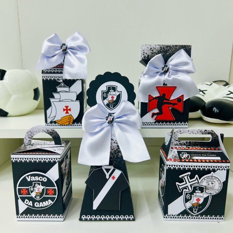 kit Festa- PEGUE E MONTE- Kit Festa Vasco da Gama- Lembrancinhas Personalizadas-Time de Futebol- Caixinhas Personalizada