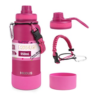 MODUS Garrafa Térmica 1 Litro Esportiva De Aço Inoxidável Com Isolamento A Vácuo com Base…