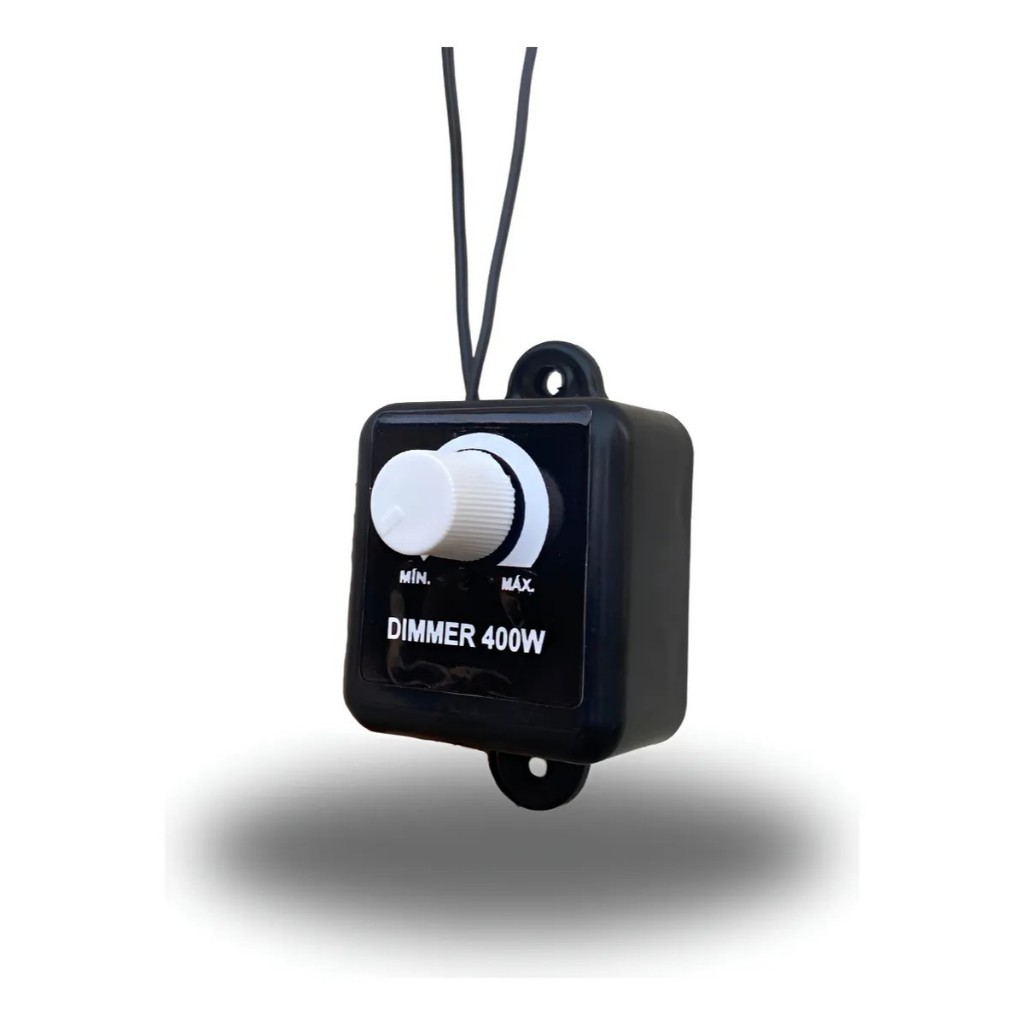 Dimmer Para Ventilador 400w Parede Controlador Velocidade Bivolt Preto 127/220v